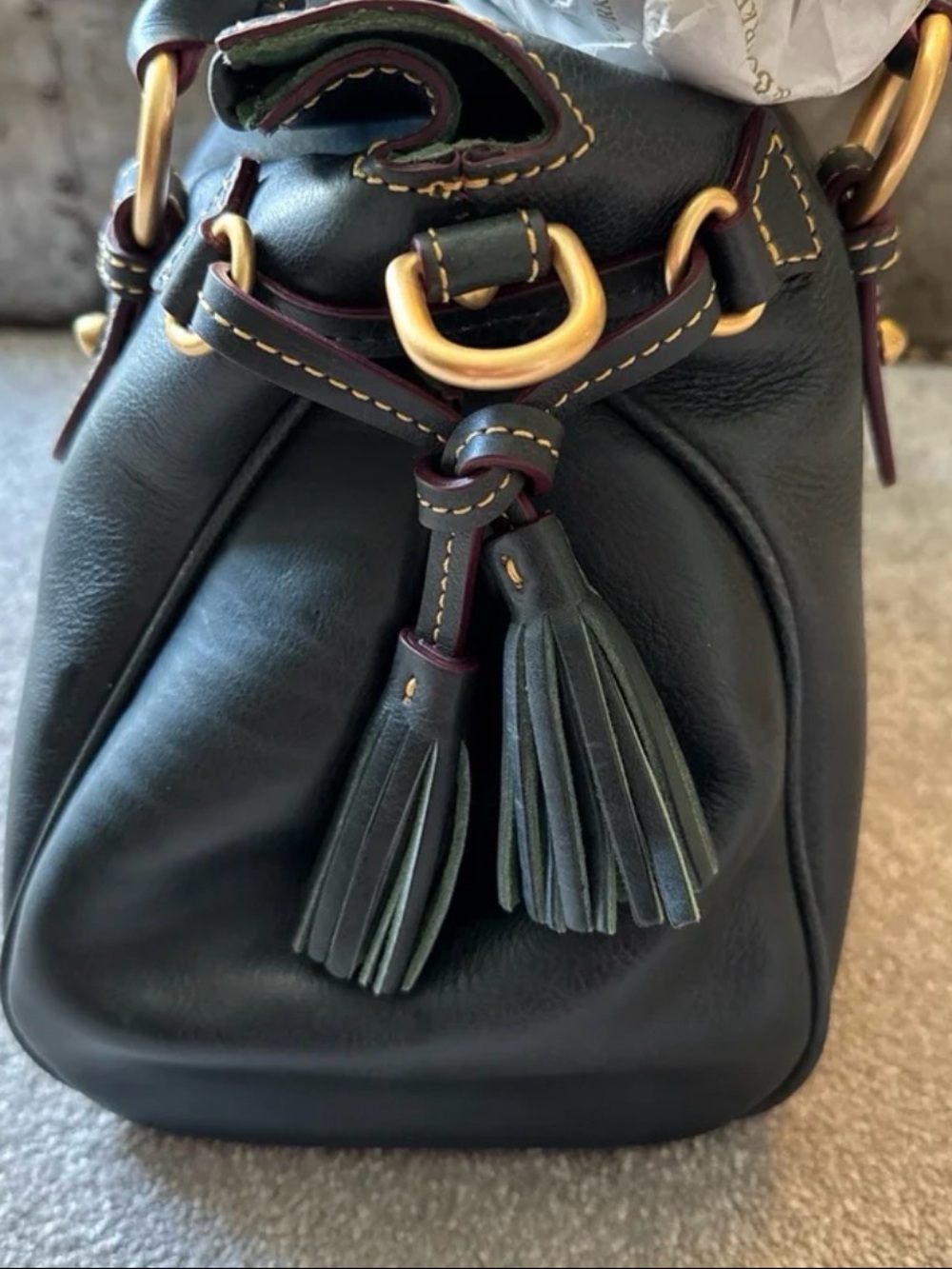 Dooney & Bourke Florentine satchel in Teal with strap - Picture 6 of 12
